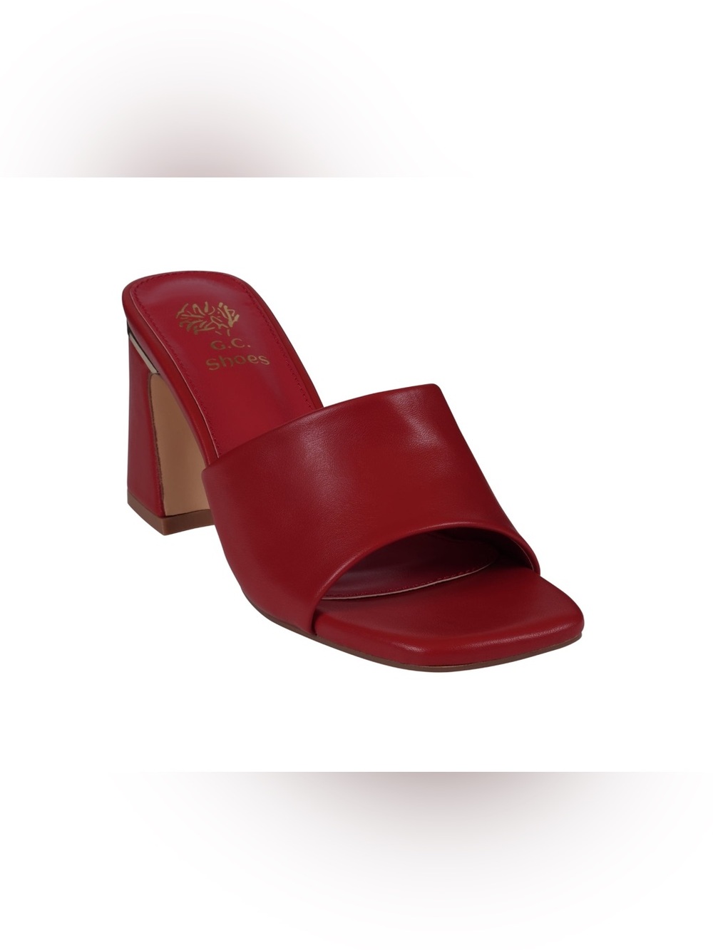 GC Shoes Women's Soho Square Toe Block Heel Dress Sandals Size 8
